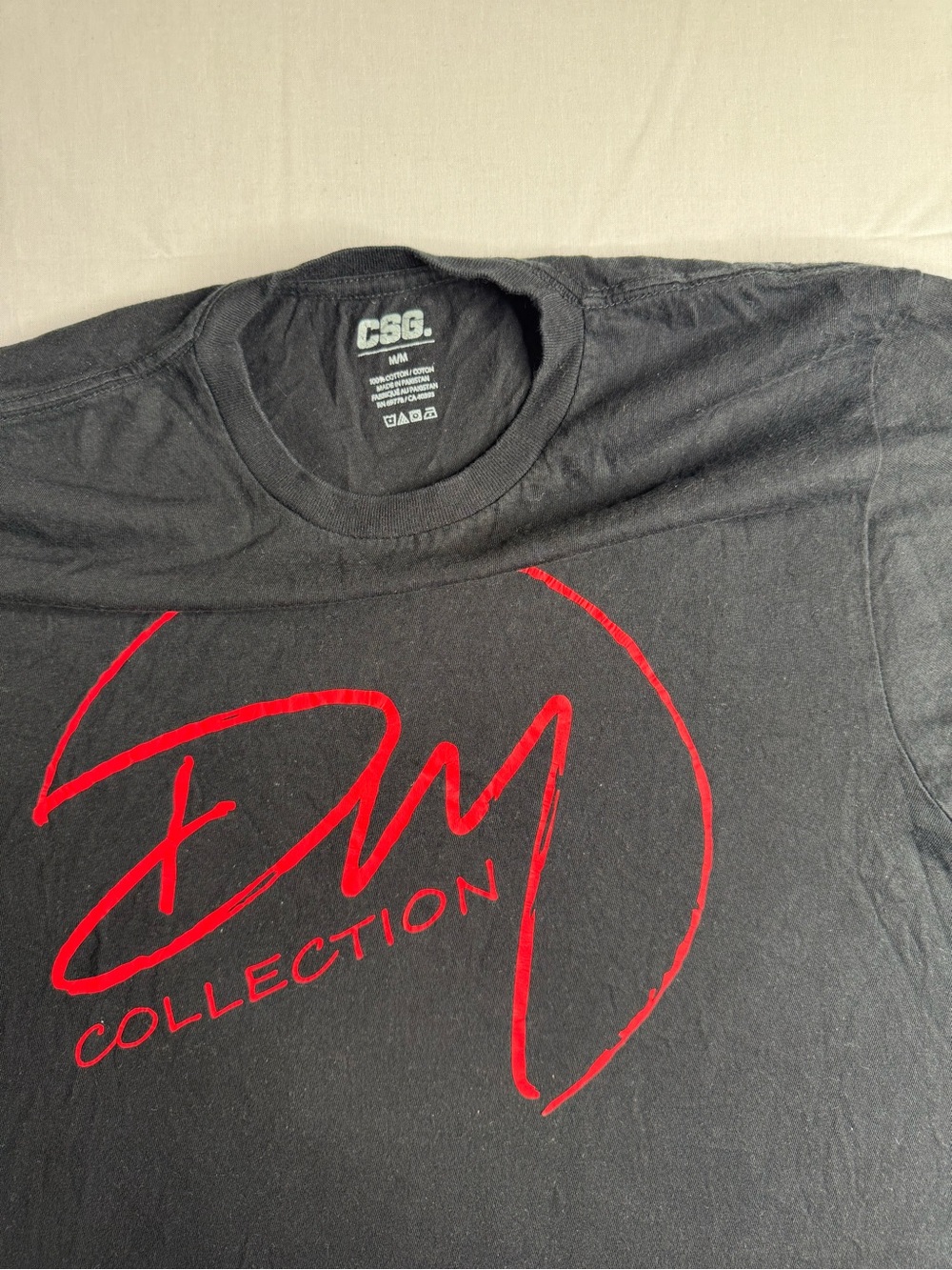 SD Collection Black Tee with Red Script Logo - Picture 6 of 8